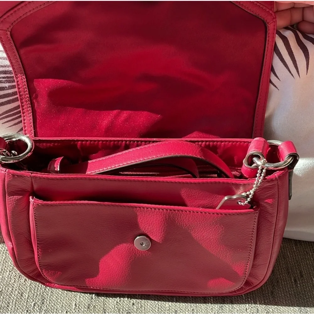Coach F31844 Taylor leather Mini Flap Crossbody, Berry